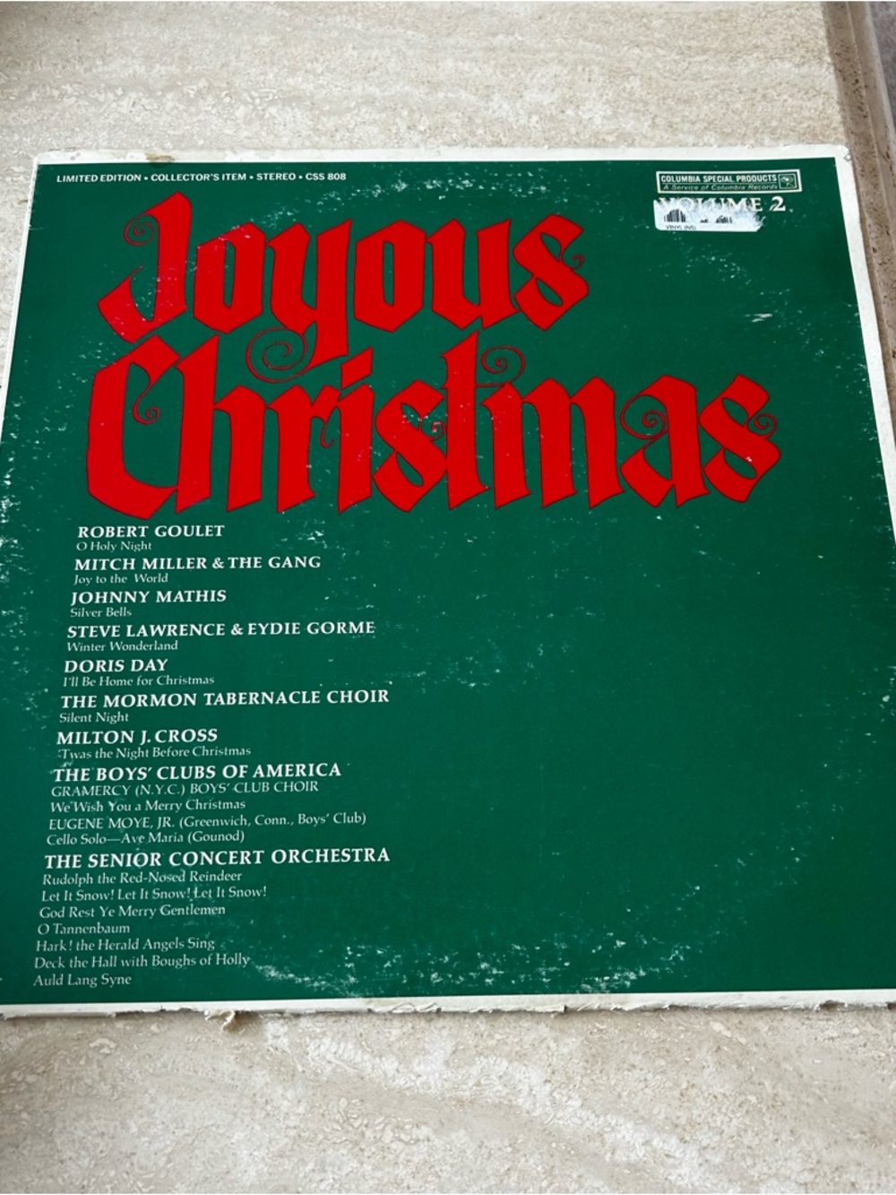 Joyous Christmas vinyl